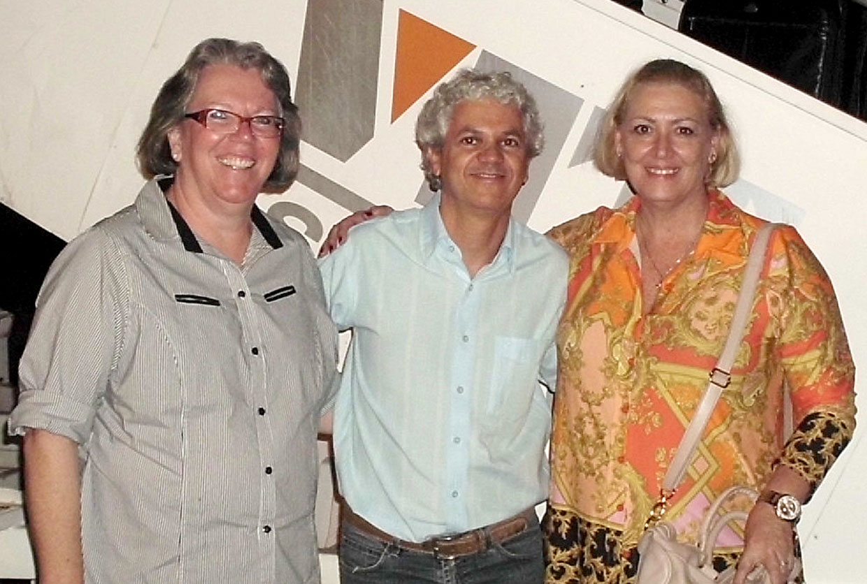 Mary Marinho, com Eduardo Sanches e Rosana Pedroso, em Brasília
