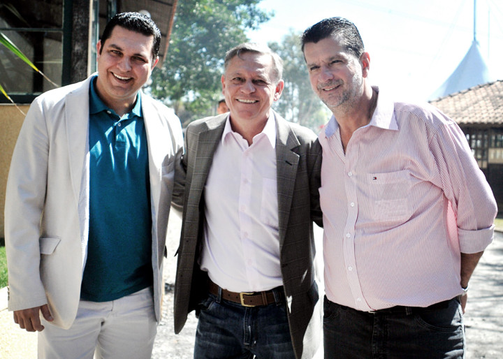 Cristiano Guimarães, prefeito Pedro Bigardi e Eliseu Silva Costa, presidente do sindicato em Jundiaí