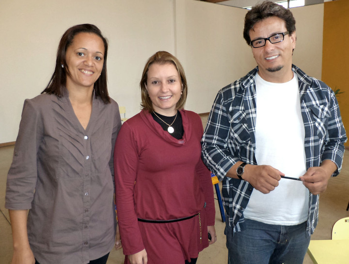 Renata, Karen e Marcelo: equipe completa