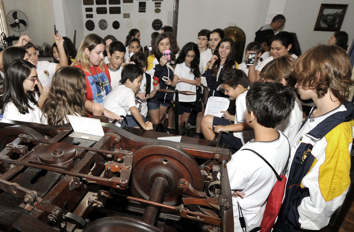 Estudantes conhecem o Museu Ferroviário de Jundiaí