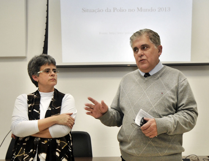 Maria do Carmo e Cláudio Miranda, durante reunião no Paço