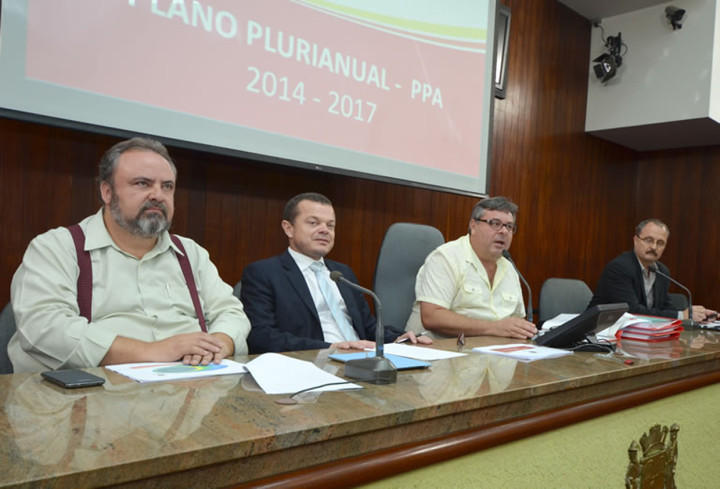 Plano Plurianual 2014 – 2017 foi apresentado na Câmara Municipal