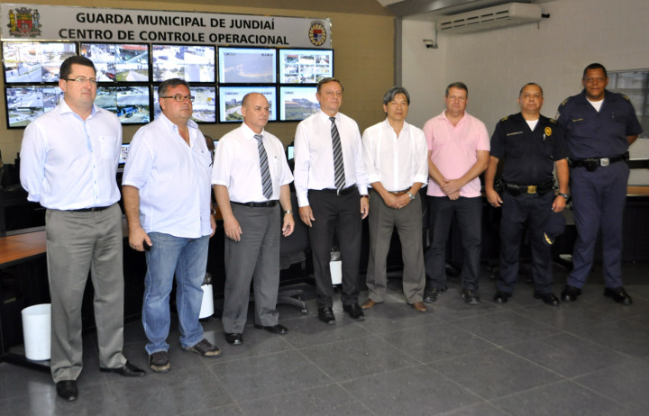 Durante a visita, o grupo conheceu as dependências da Guarda Municipal de Jundiaí