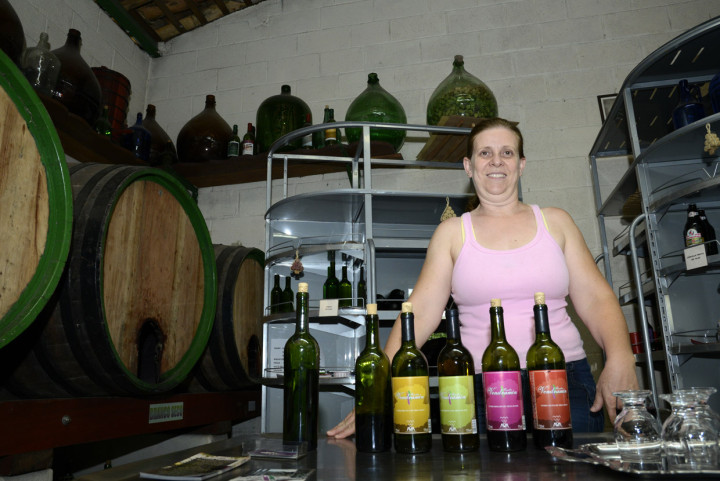 Sandra Vendramin comercializará, além dos vinhos, as geleias produzidas pela família