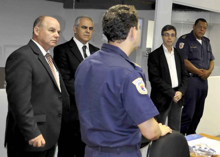 O delegado foi recebido na sede da Guarda pelo comandante Ferraz