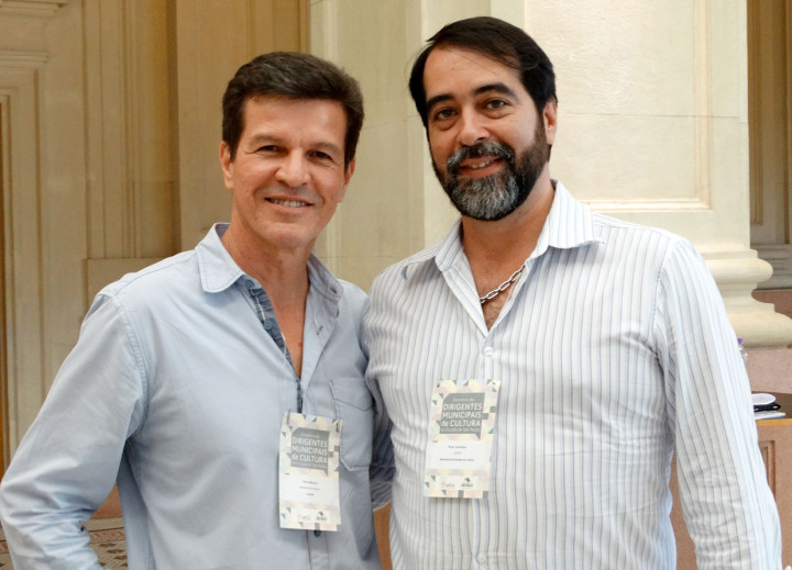Secretário Tércio Marinho com o diretor do ProAc Efren Colambani