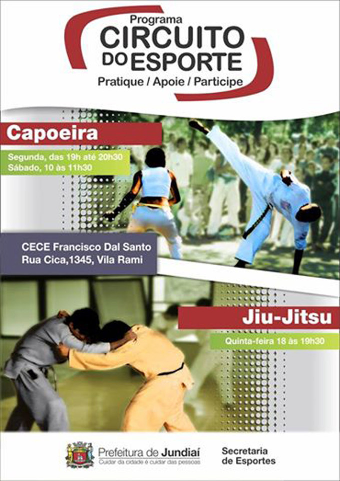 Capoeira e jiu-jitsu são as novas modalidades