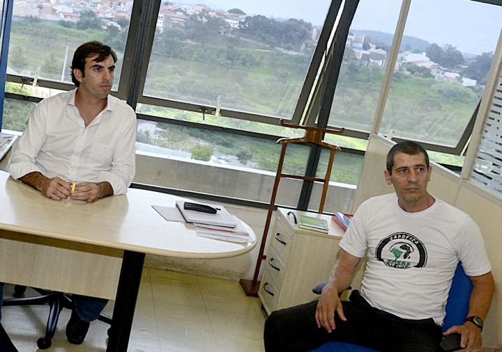 Cristiano Lopes e Cassiano Coradi, que ministrará aula de capoeira