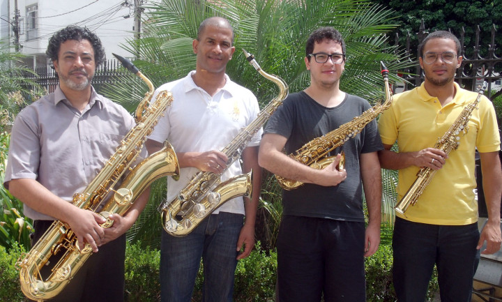 Quarteto de saxofonistas se apresenta: entrada gratuita