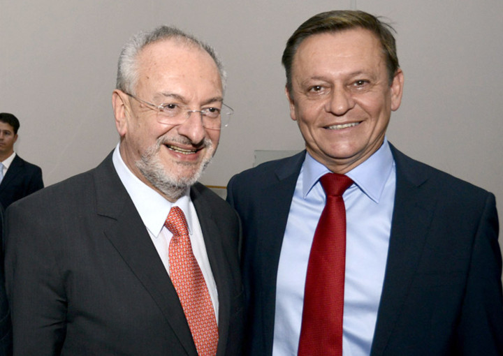 O presidente do TJ, José Renato Nalini, com o prefeito Pedro Bigardi
