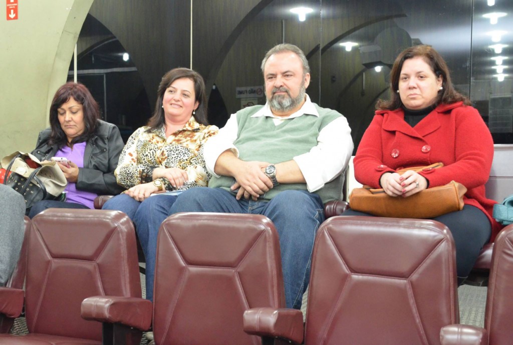 Vice-prefeito Durval Orlato, junto com Maria Eugênia, Karen Zuppinger e Roselaine Mamede
