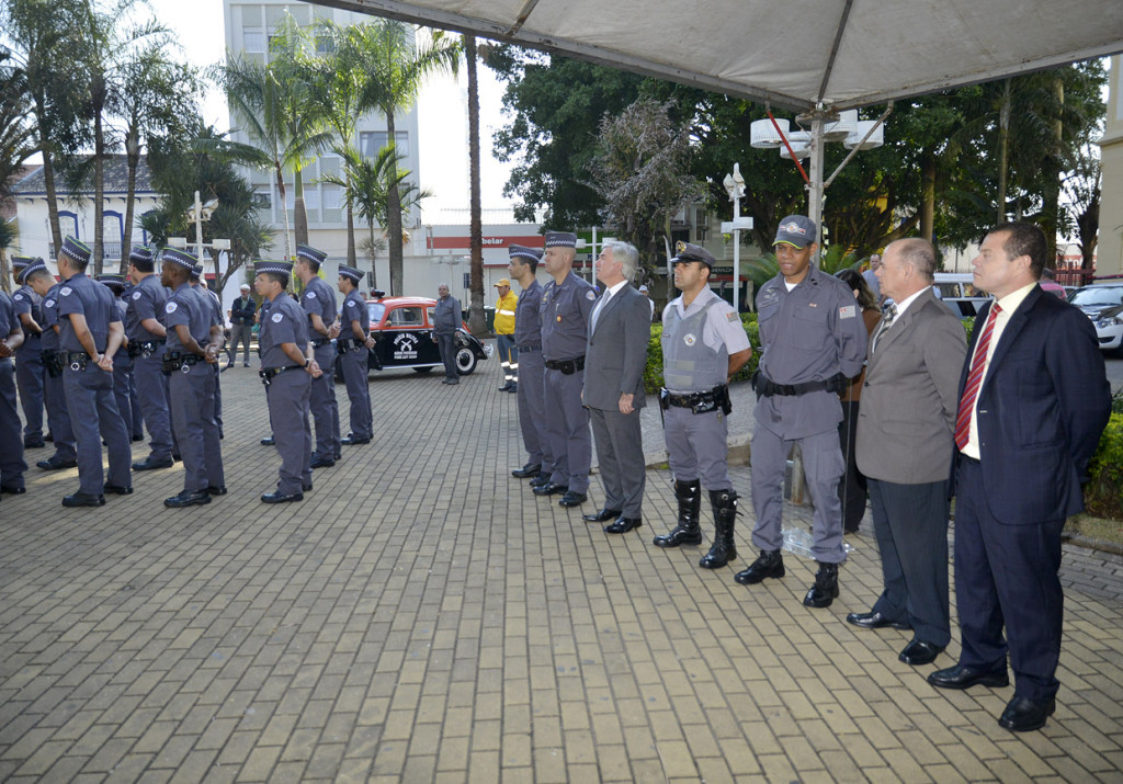 A Polícia Militar participou do ato desta terça-feira (2)