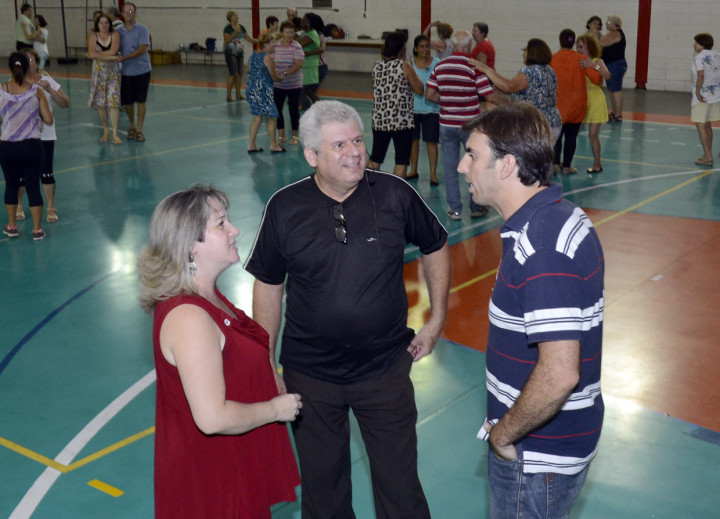 Crsitiano Lopes com os professores Jaime e Alessandra