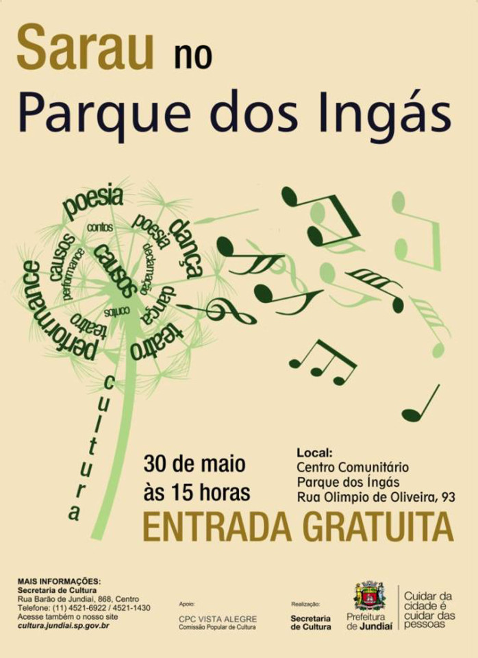 2º Sarau no Parque dos Ingás terá participação da Cia. Municipal de Dança