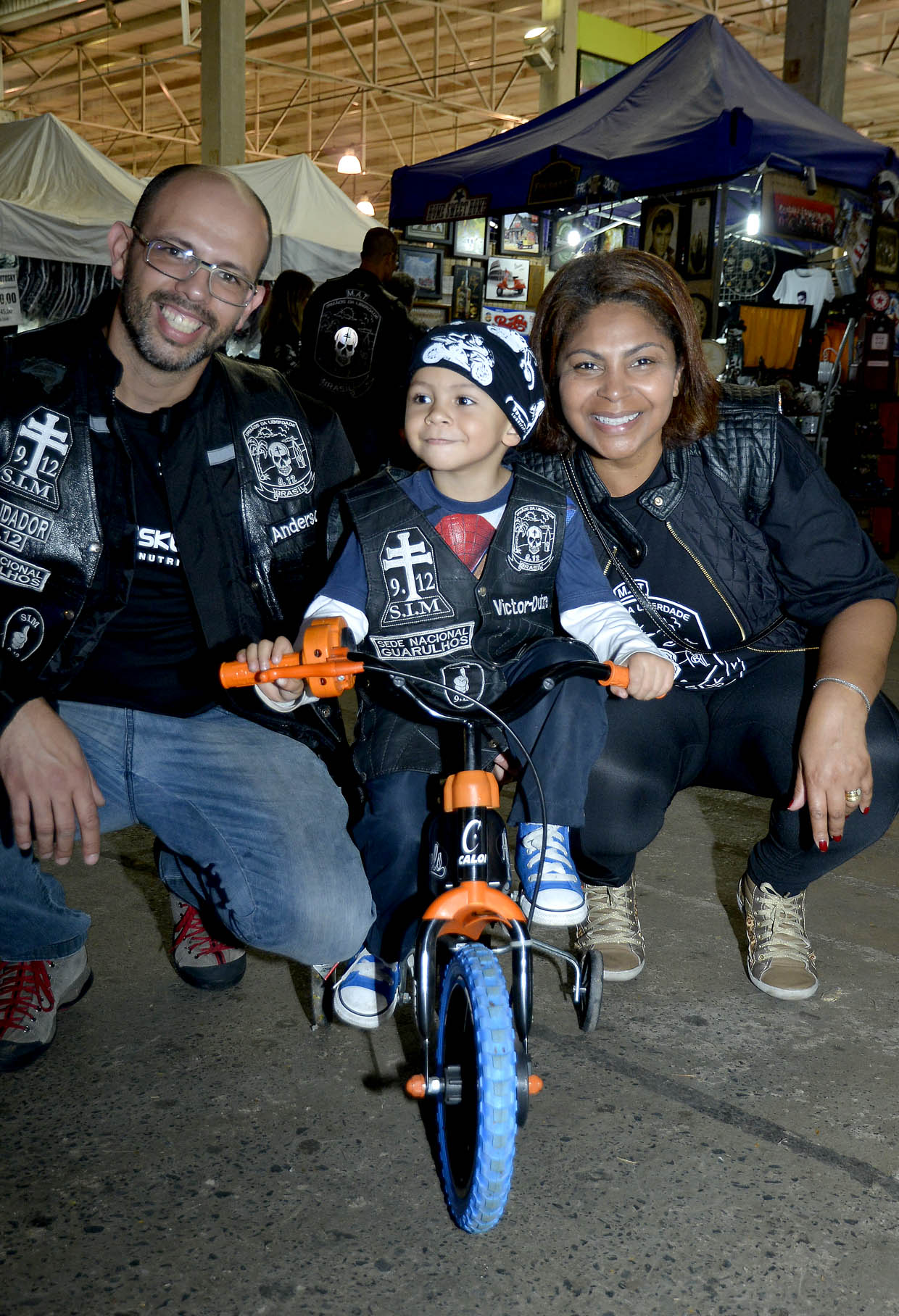 O pequeno Victor no embalo do Encontro de Motociclistas em Jundiaí