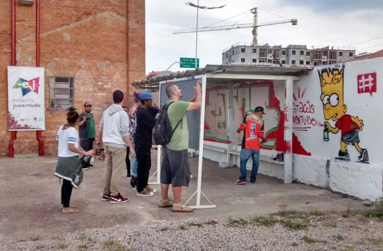 Oficina de Street Art ganhou elogios dos participantes no primeiro bimestre do Estação