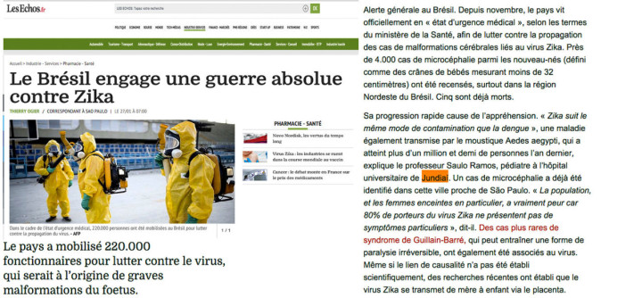 Jornal francês "Les Echos Mercredi"