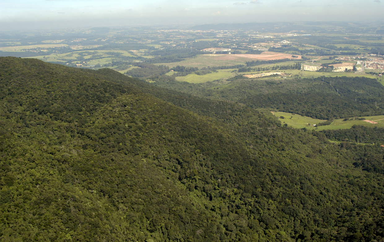 Foto aérea da Serra do Japi