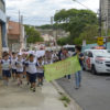 Crianças levaram mensagem da prevenção da dengue aos moradores do Pq. Brasília