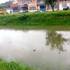 Chuva forte no Jardim Tulipas ficou represada no polder, que funciona desde o início de 2019