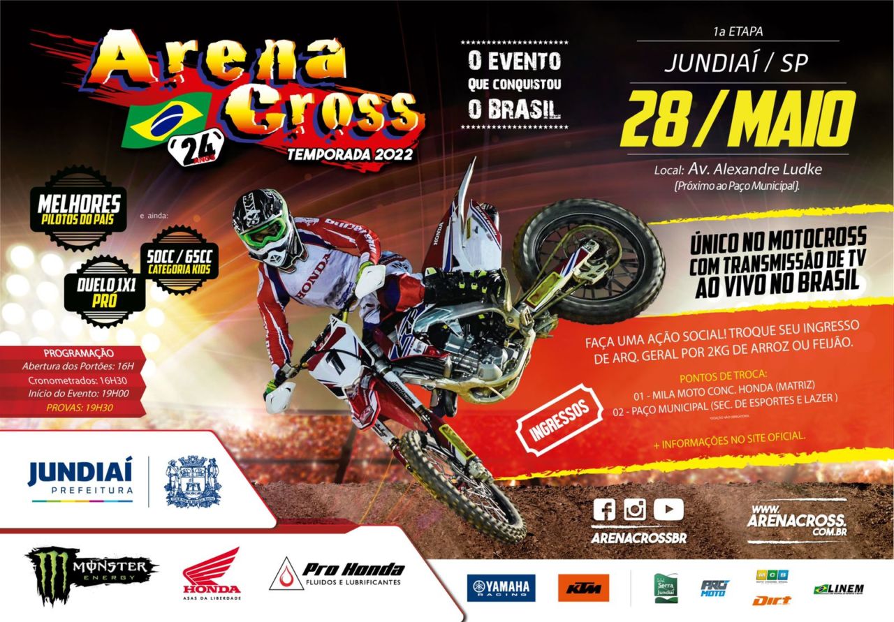 Corridas da segunda etapa do Arena Cross 2023 vão agitar Jundiaí