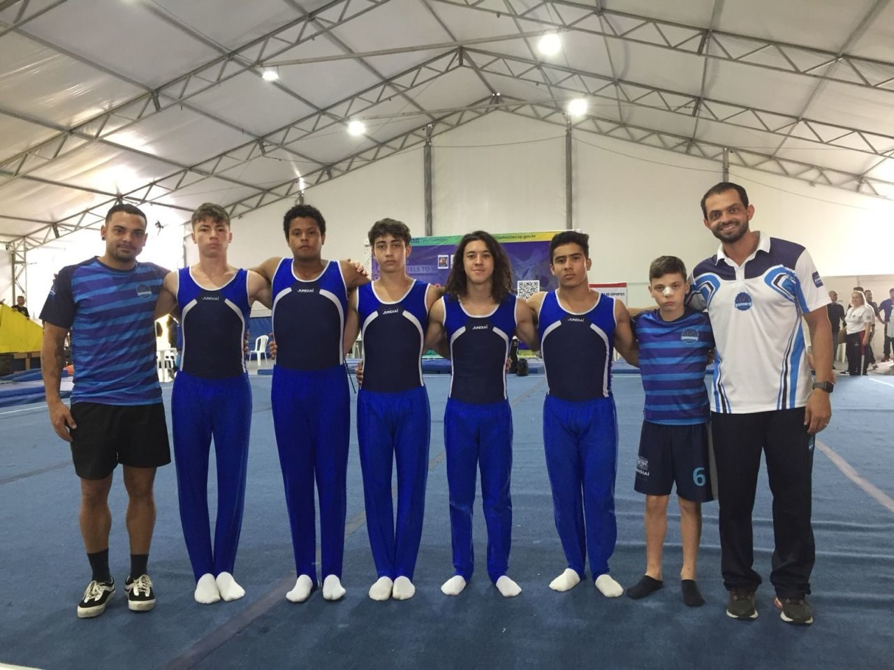 Equipe masculina da ginástica do TIME-Jundiaí