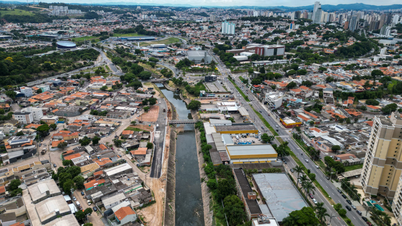 Imagem aérea da Avenida Antonio Frederico Ozanan